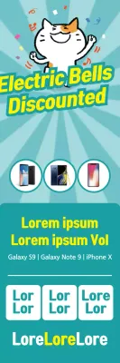 Banner promocional para smartphone da moda azul-petróleo