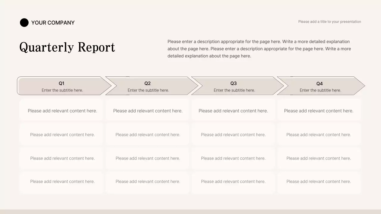 Beige Minimalist Business Report Presentation