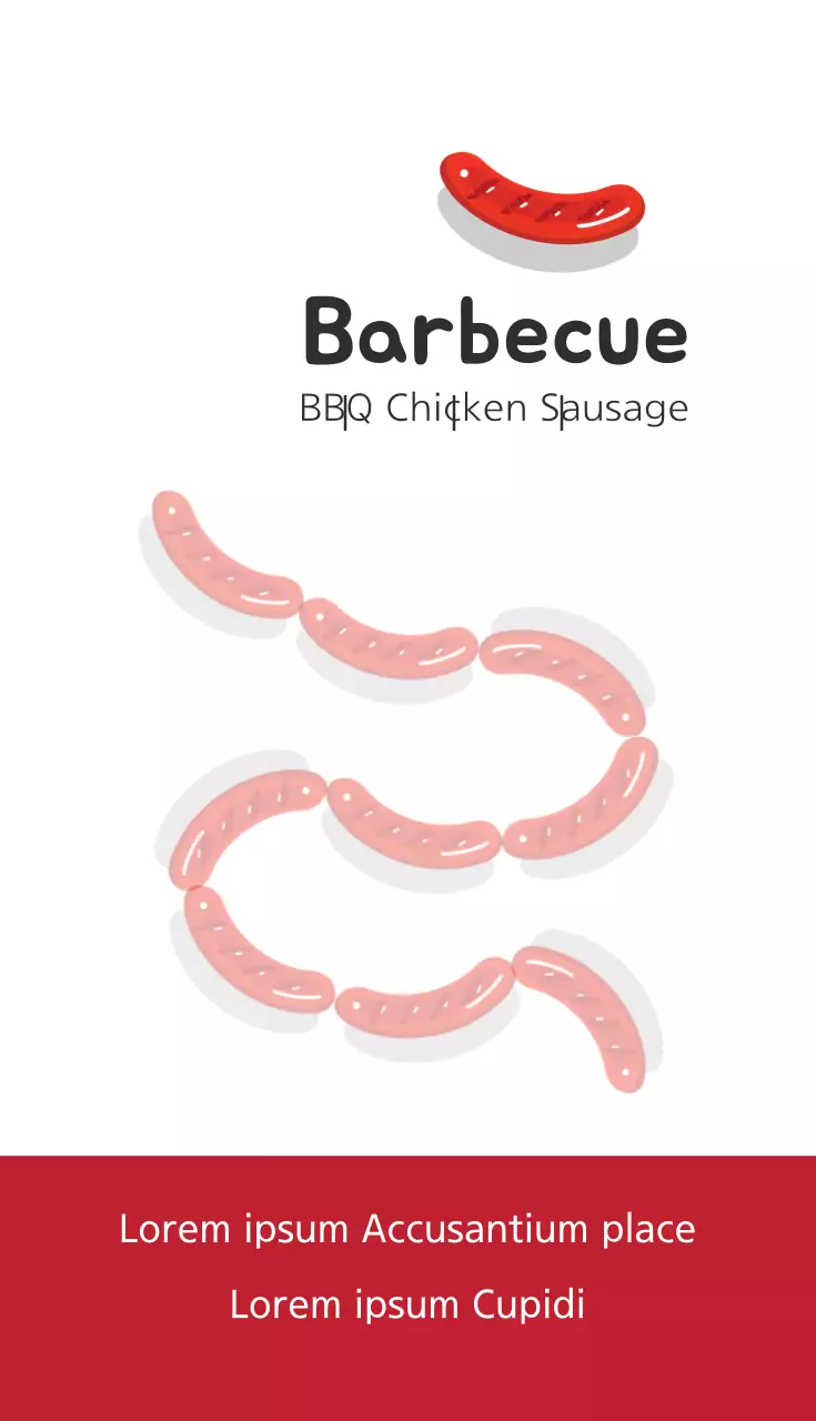 Kartu Nama Promosi Barbekyu Sederhana Merah