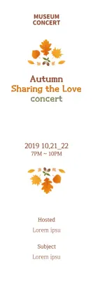 Banner de convite para concerto elegante laranja