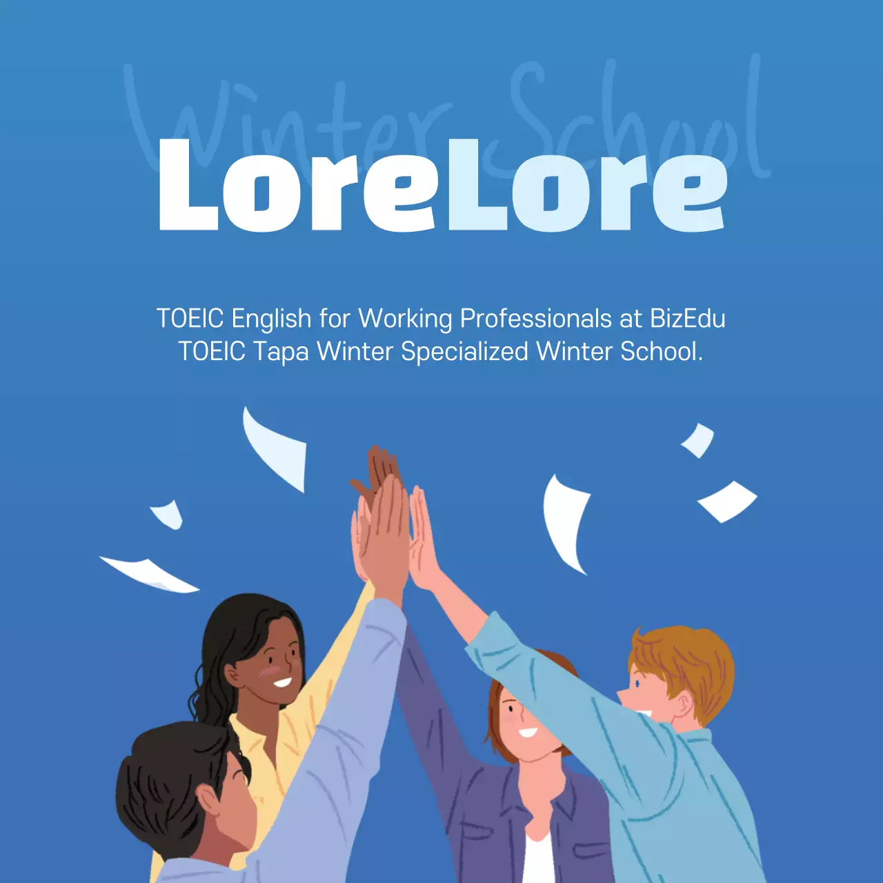 Blue Modern Education Announcement Banner