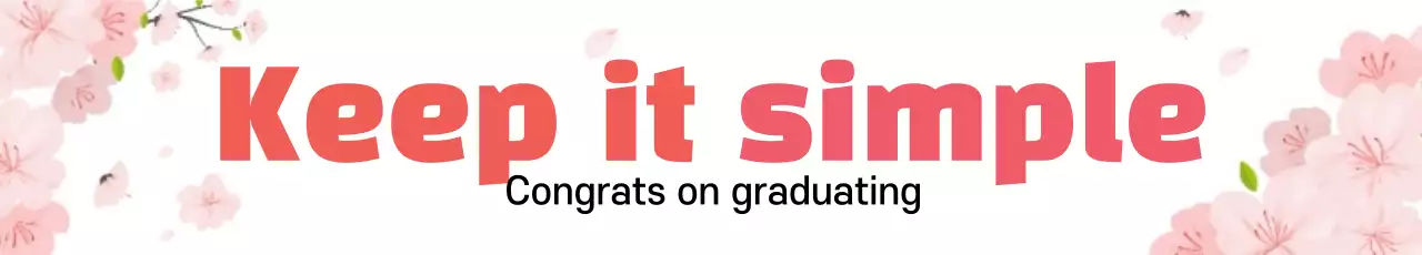 Faixa de felicitações de formatura rosa simples