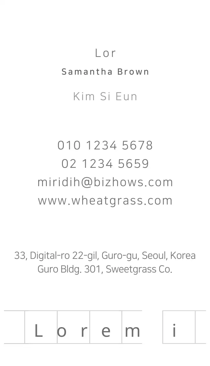 Kartu Nama Undangan Minimal Putih