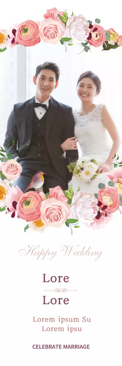 Banner de convite de casamento elegante branco