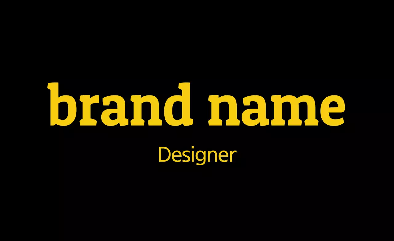 Black and simple branding