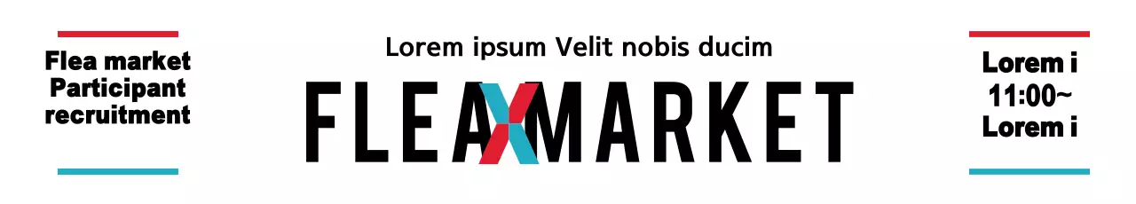 Banner de recrutamento de mercado em negrito vermelho