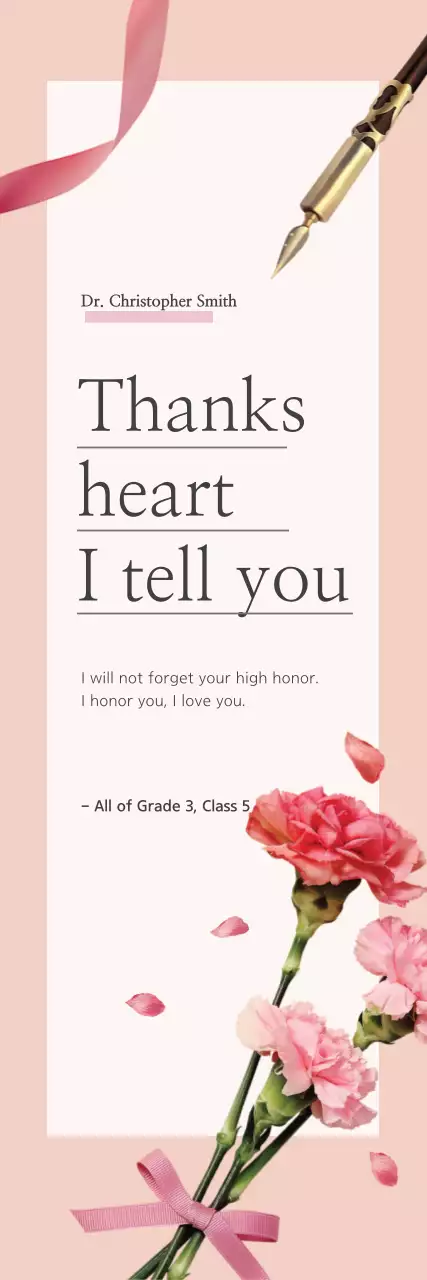 Banner de cartão de agradecimento elegante rosa