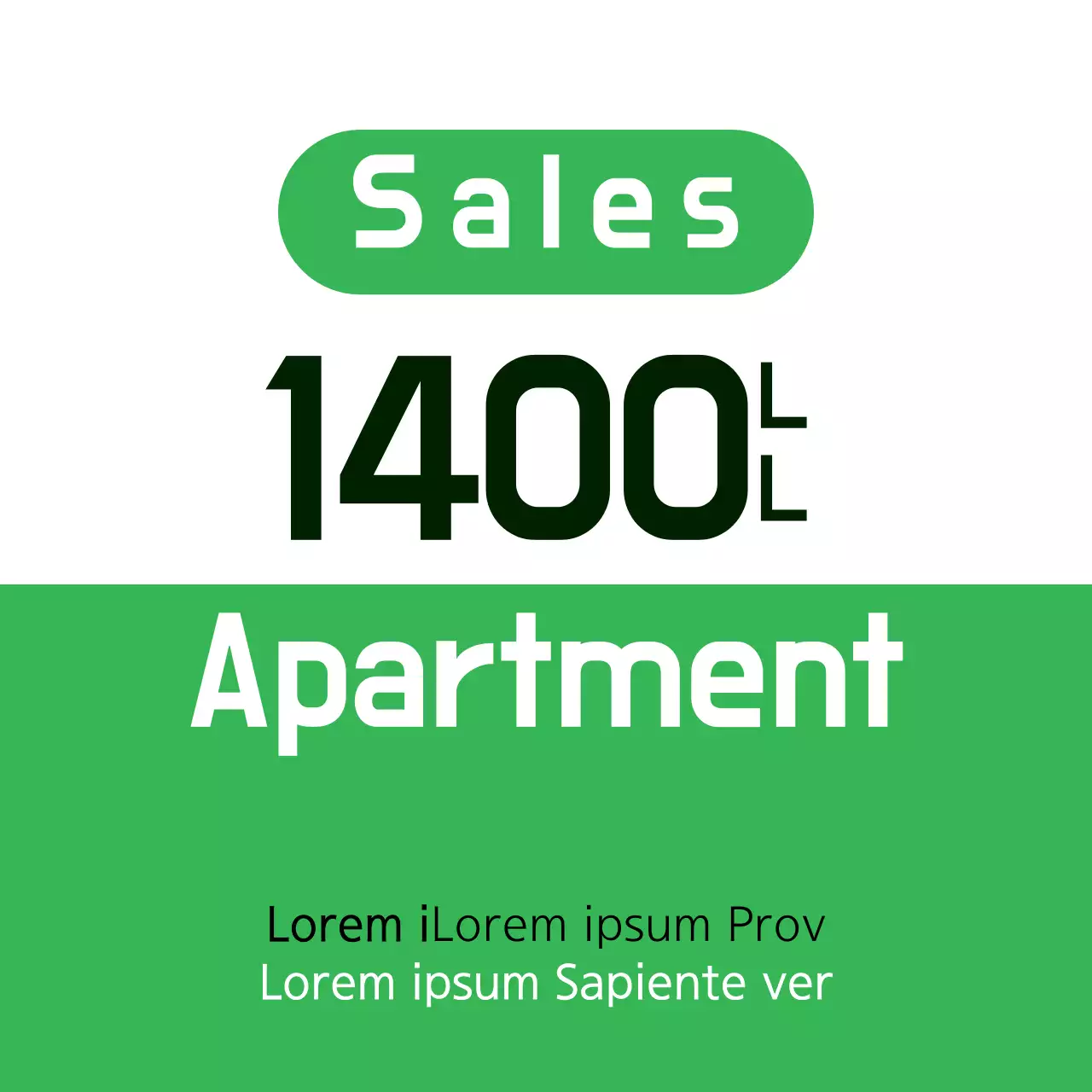 Banner quảng cáo căn hộ hiện đại xanh