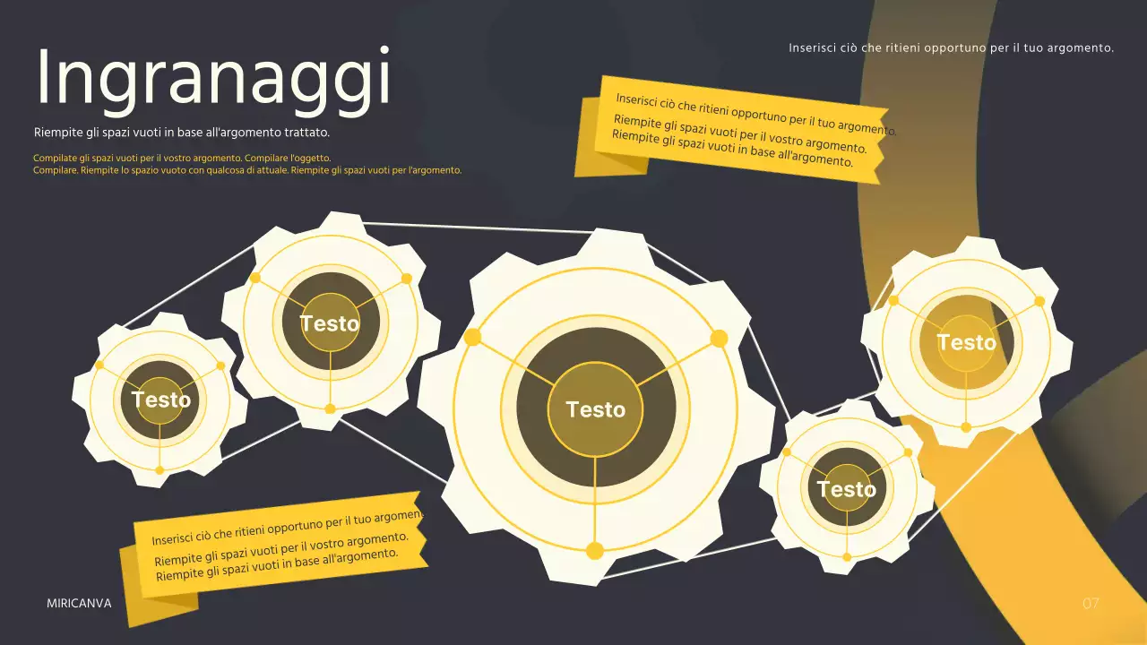 Una pipetta a ruota dentata con linee gialle su sfondo nero come punti