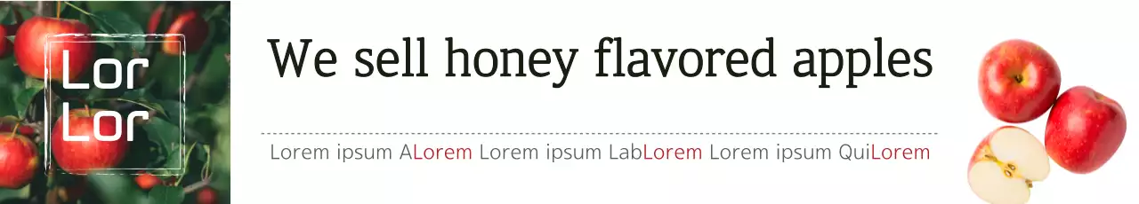 Banner promocional de maçãs vermelhas modernas