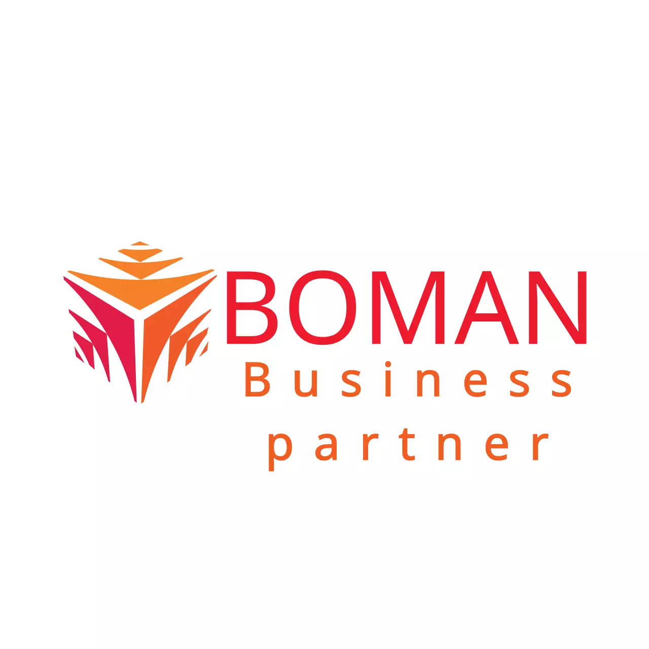 Red Geometric Business Card Logo