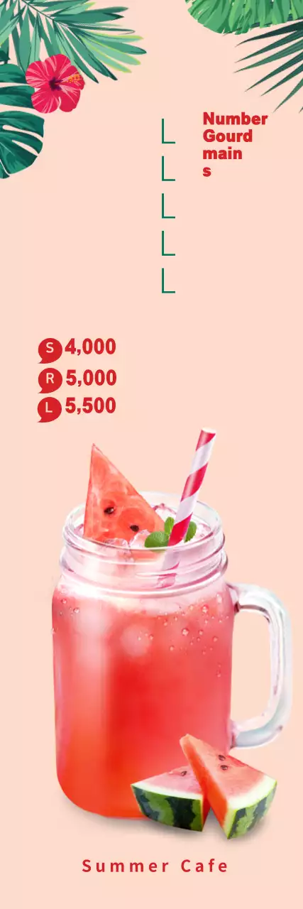 Banner de promoção de bebida tropical bege