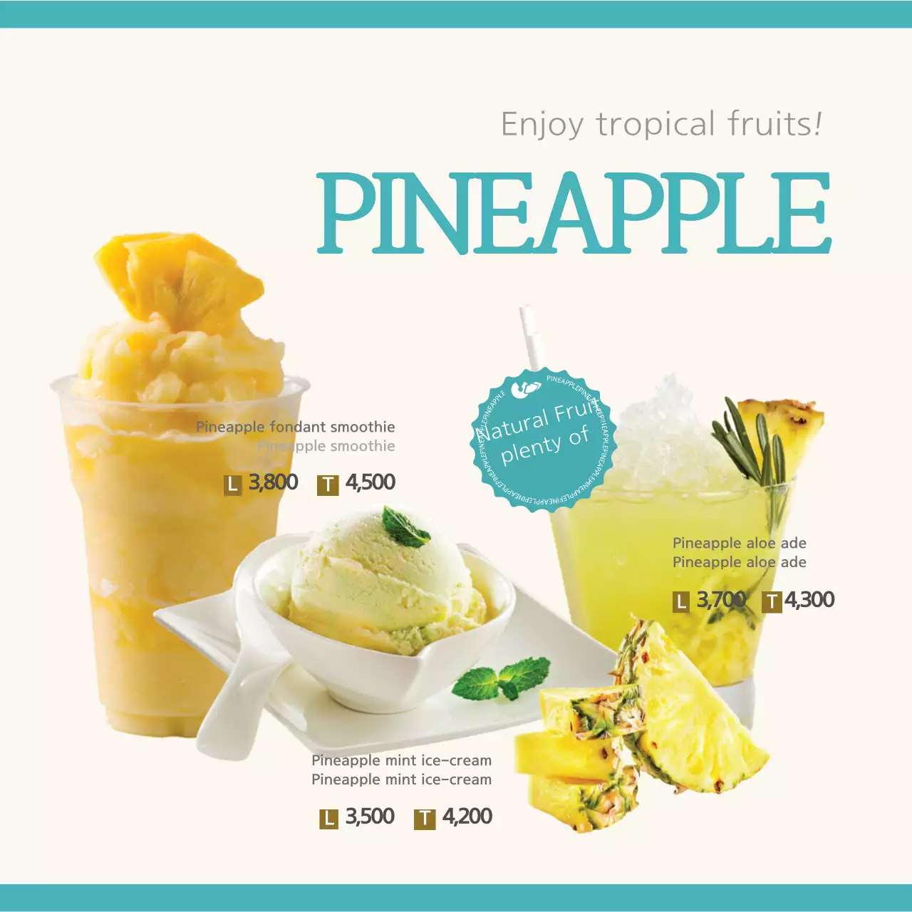 Yellow Modern Pineapple Promotion Banner