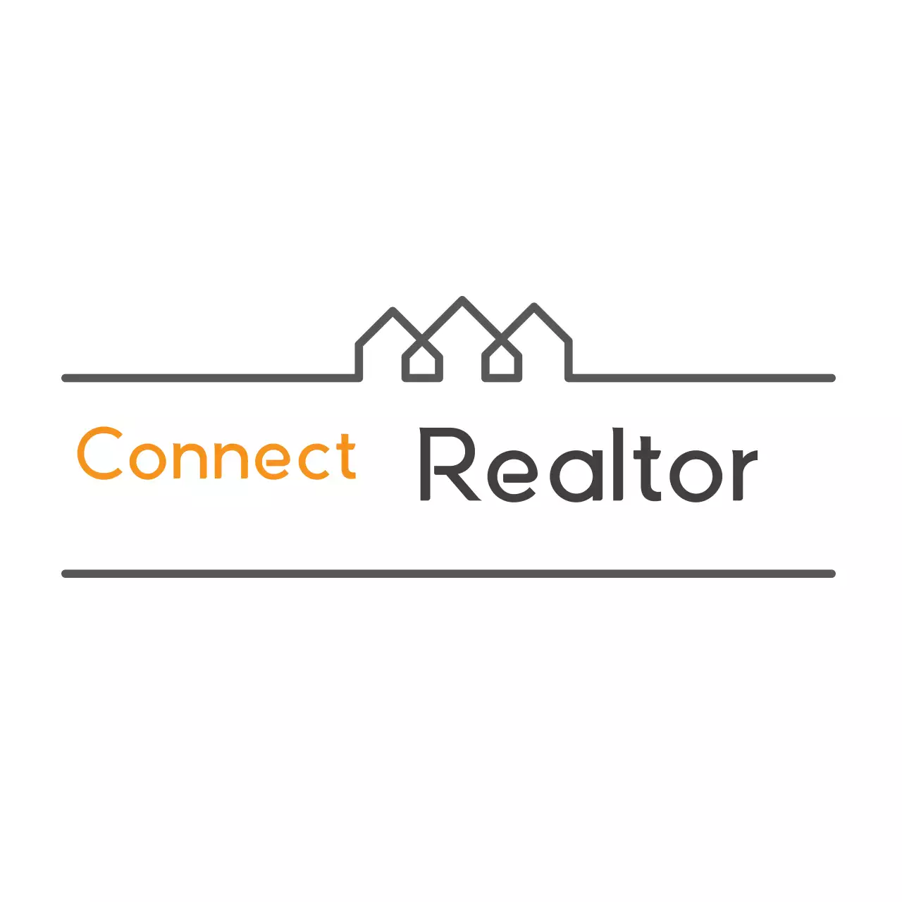 Logo doanh nghiệp bất động sản tối giản màu cam