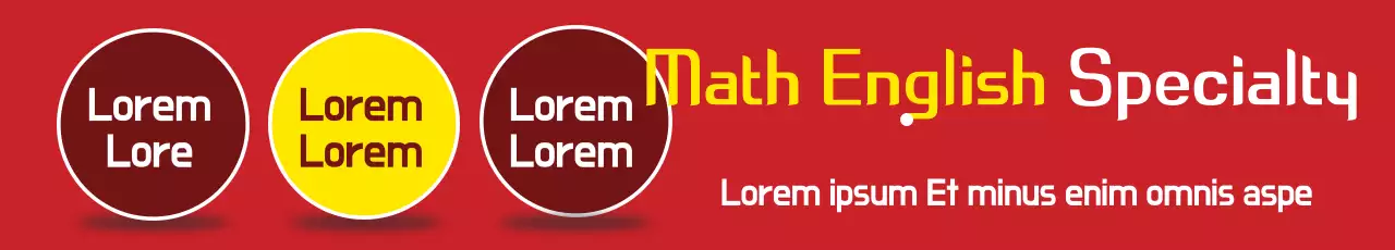 Banner de propaganda educacional em negrito vermelho