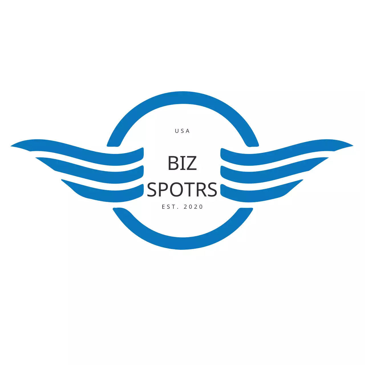 Blue Minimal Business Card Logo