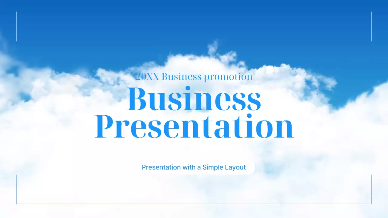 블루 모던 비즈니스 프레젠테이션