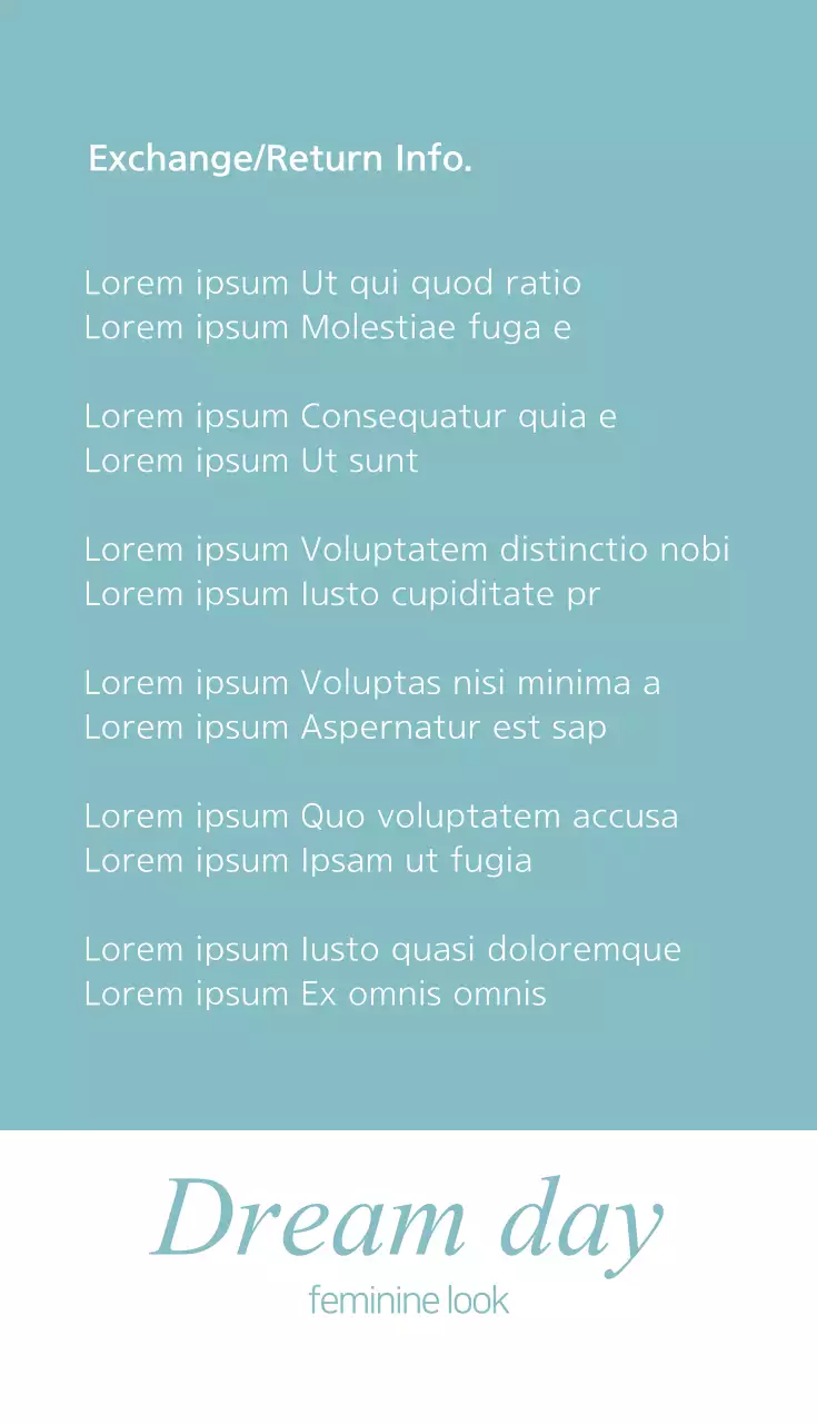 Danh thiếp quảng cáo thời trang tối giản màu xanh