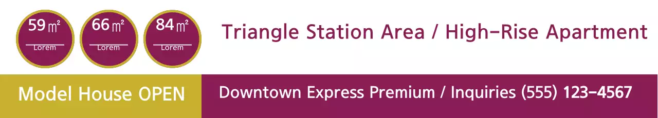 Banner de promoção de apartamento moderno marrom