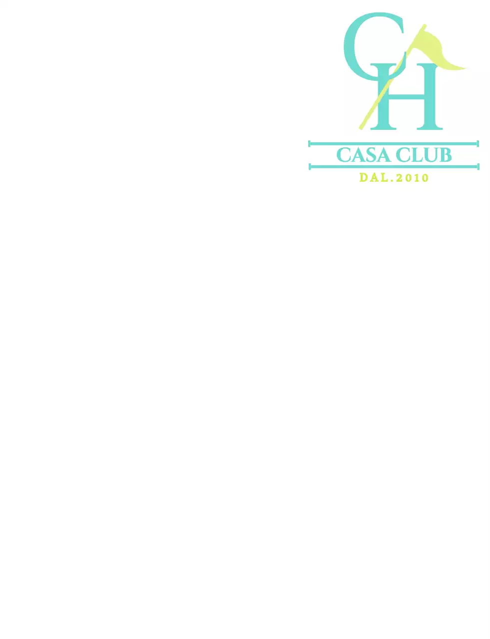 Un design semplice e di classe per i soci del golf club nei colori menta e chartreuse.