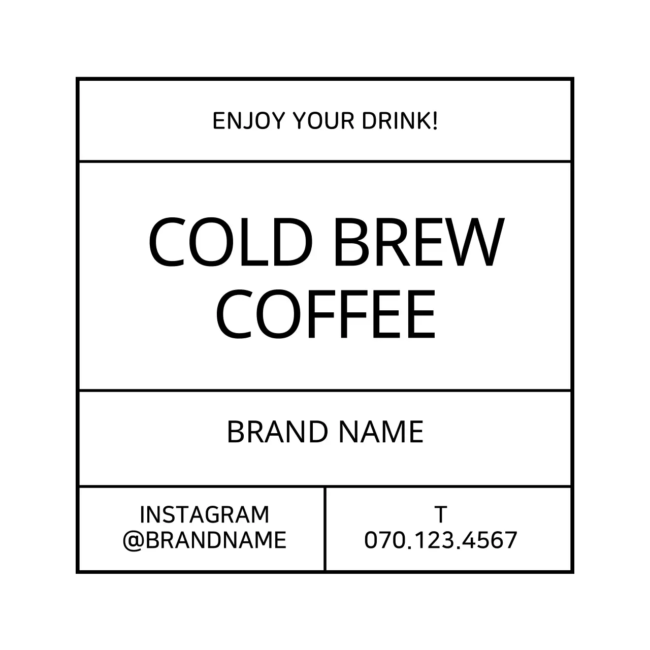 Kafe Bingkai Sederhana Putih