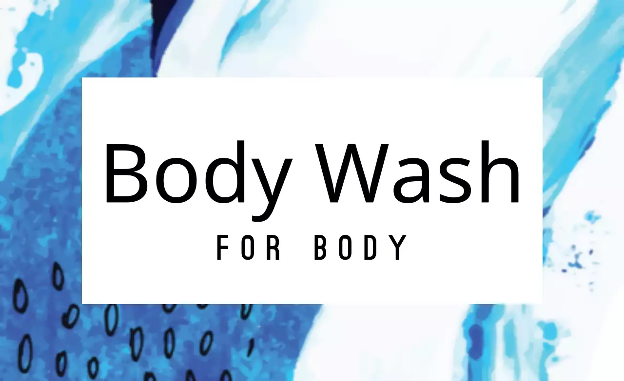 Banner promocional de sabonete líquido azul moderno