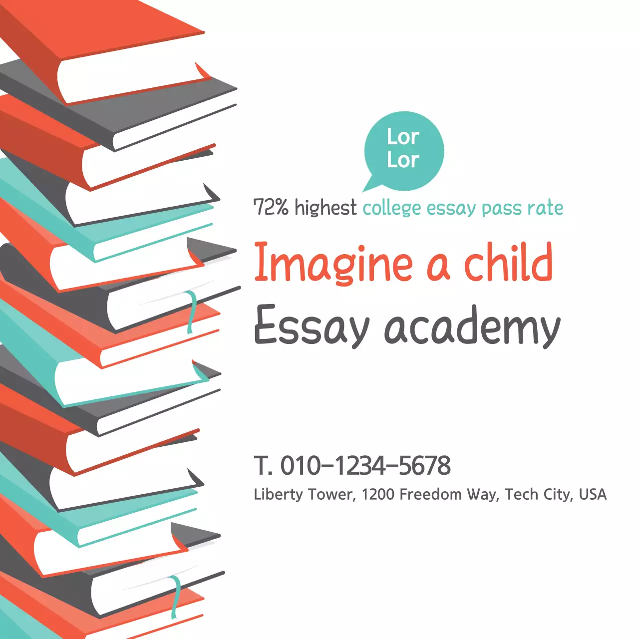 Coral Simple Essay Advertisement Banner