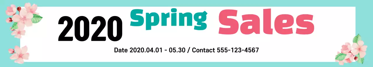 Banner de promoção de vendas de flores de menta