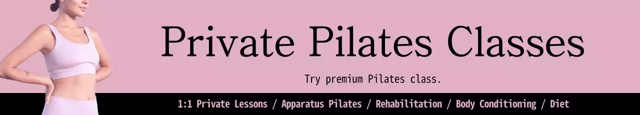 Recruit a Pilates class on a pink background