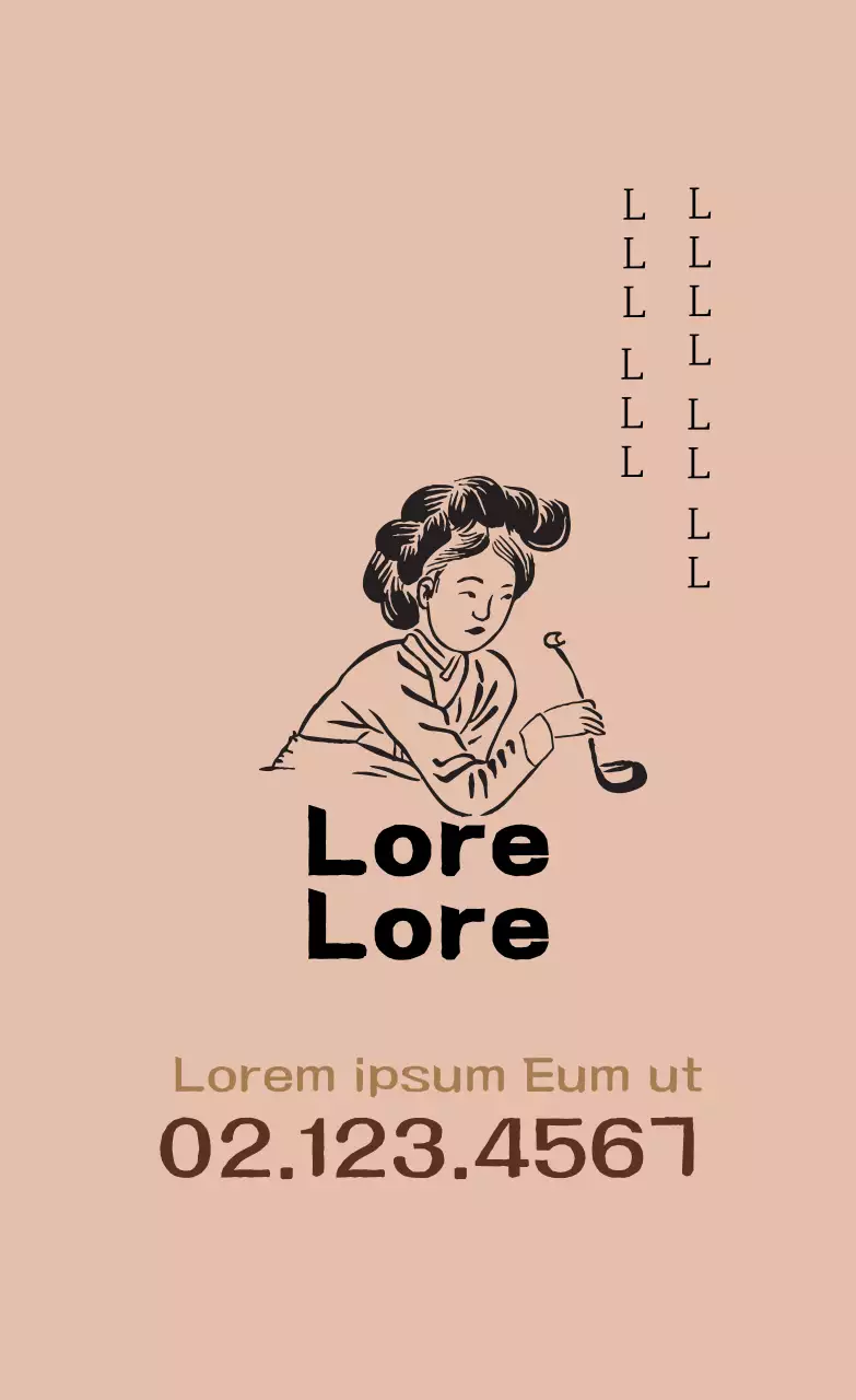 Khuyến mãi bao bì nhà hàng minh họa màu nâu nhạt 