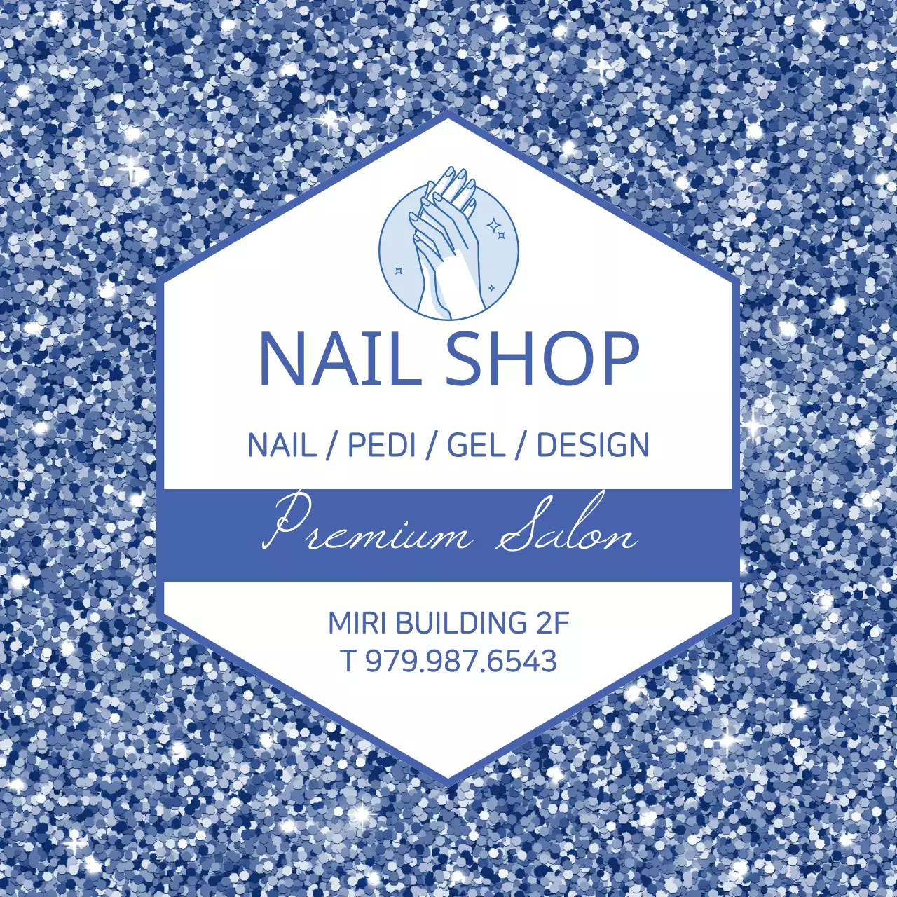 Kuku Kecantikan Latar Belakang Partikel Biru