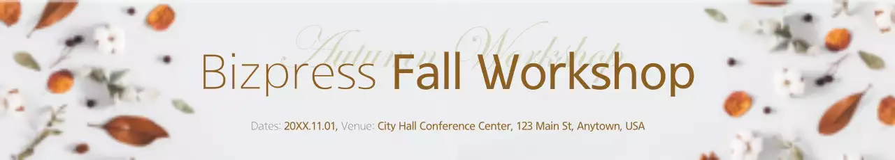 Banner de promoção de oficina elegante bege