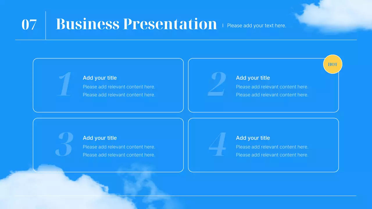 블루 모던 비즈니스 프레젠테이션