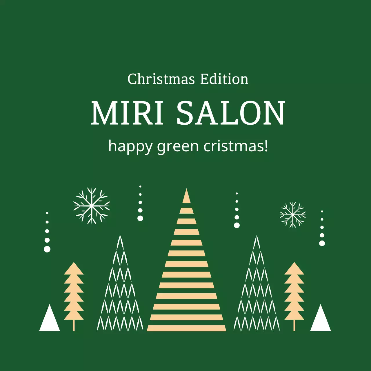 Label Kado Natal Bergambar Hijau Kuning