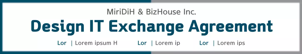 Banner do documento de acordo Teal Modern It