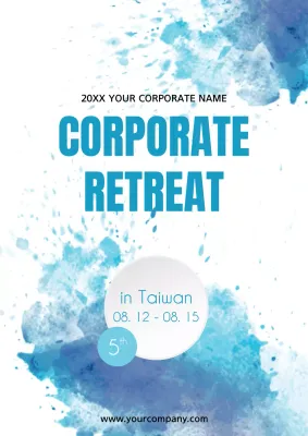 Blue Clean Corporate Event Promotion Poster