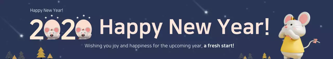 Banner de convite de ano novo moderno da Marinha