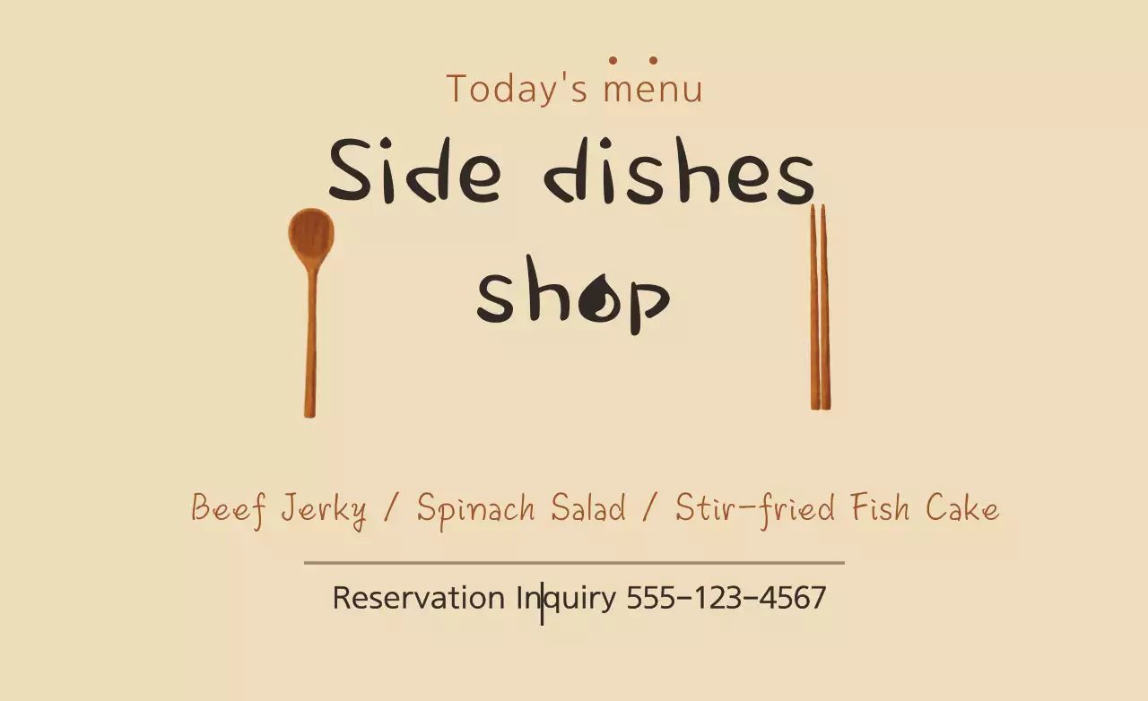 Banner de anúncio de menu minimalista bege