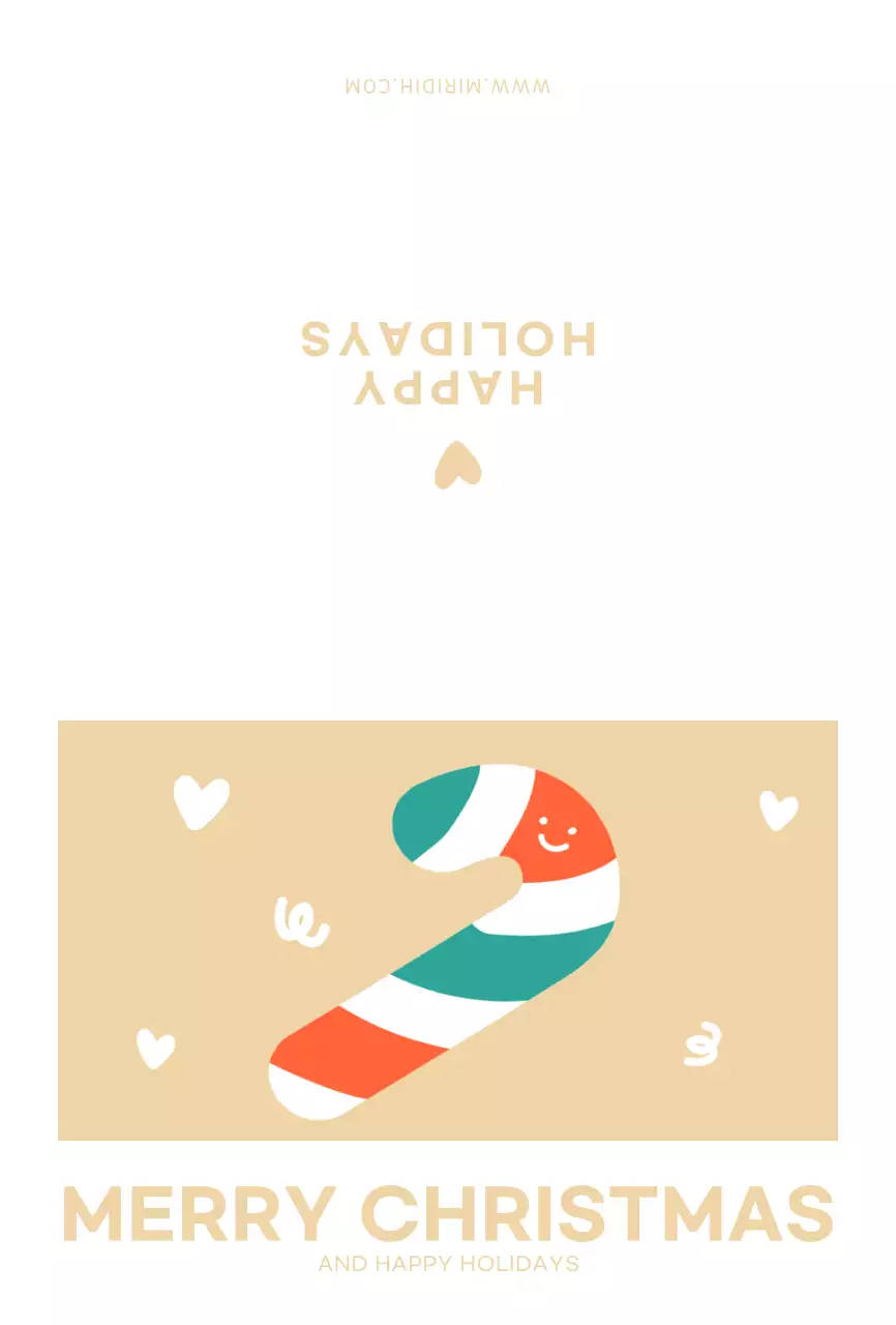 Kartu Pos Kartu Pos Natal Permen Natal Lucu Putih