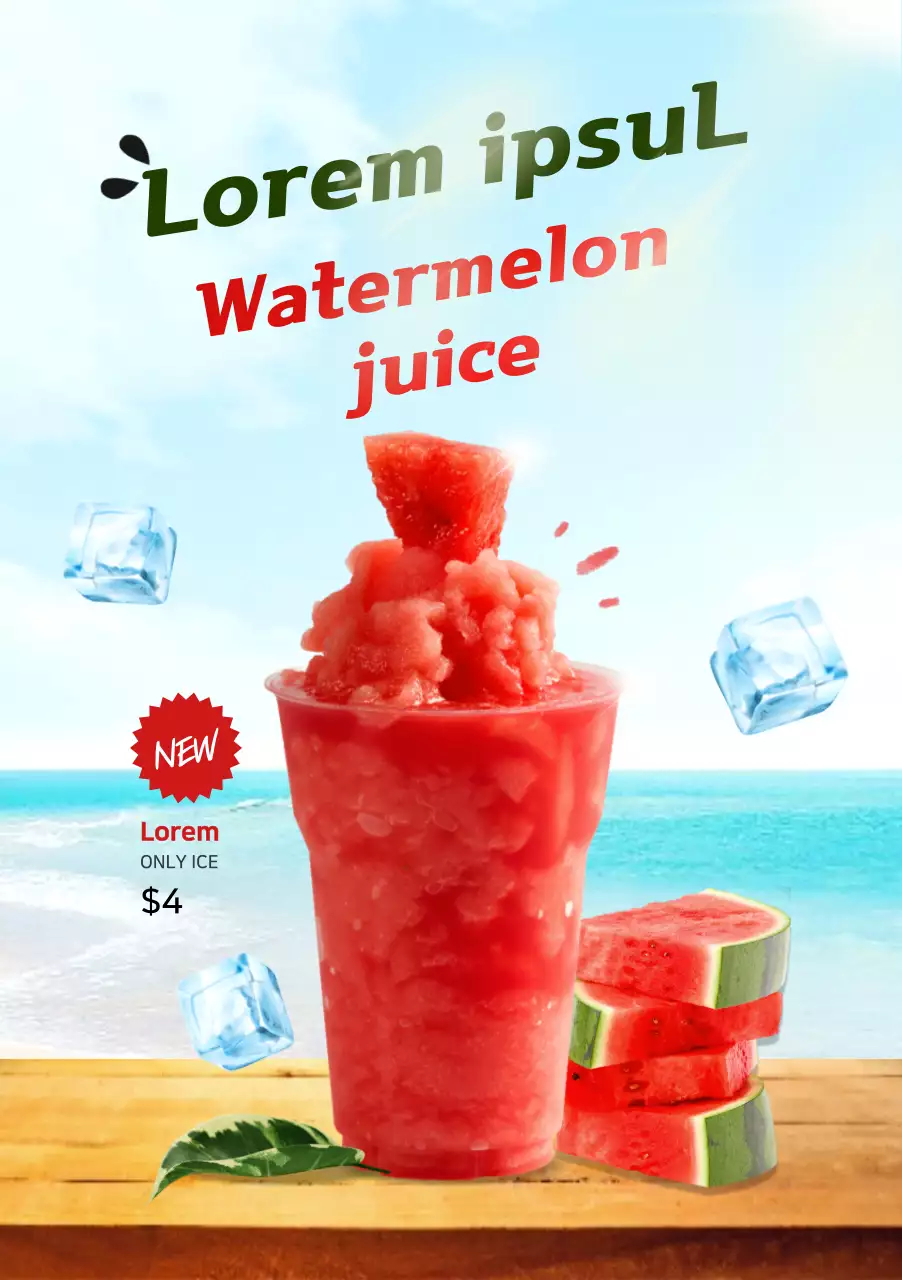 Introducing the red, summery cafe menu