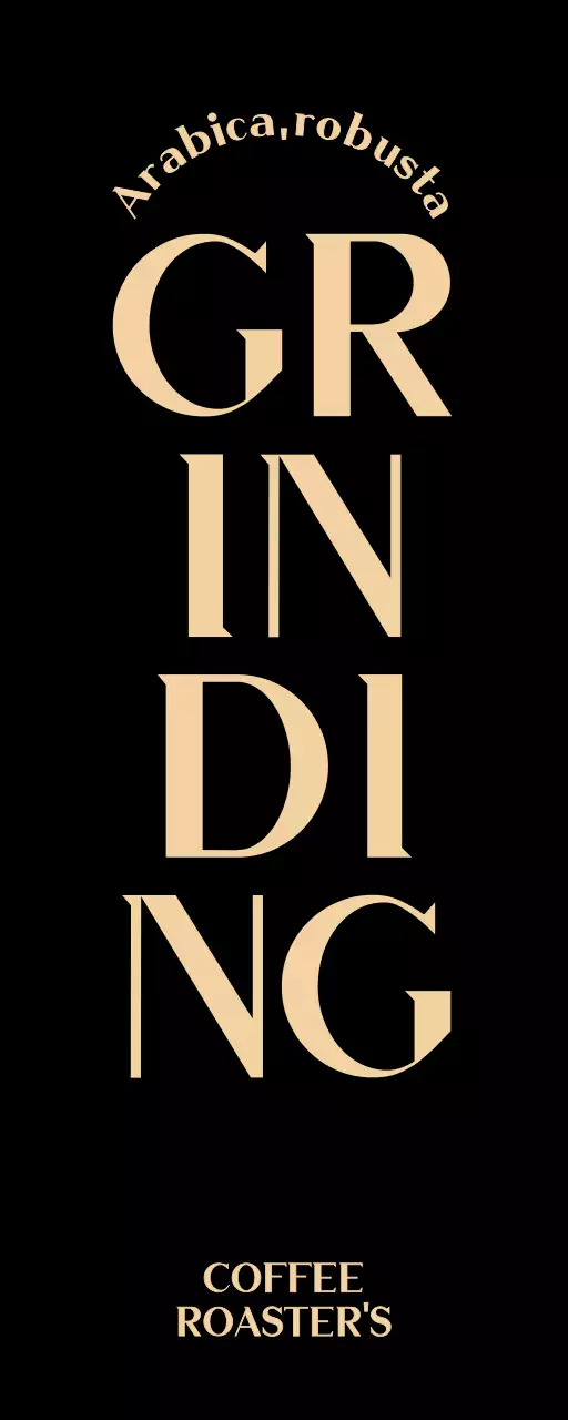 Promote a cafe with a simple, upscale concept in black and beige text.