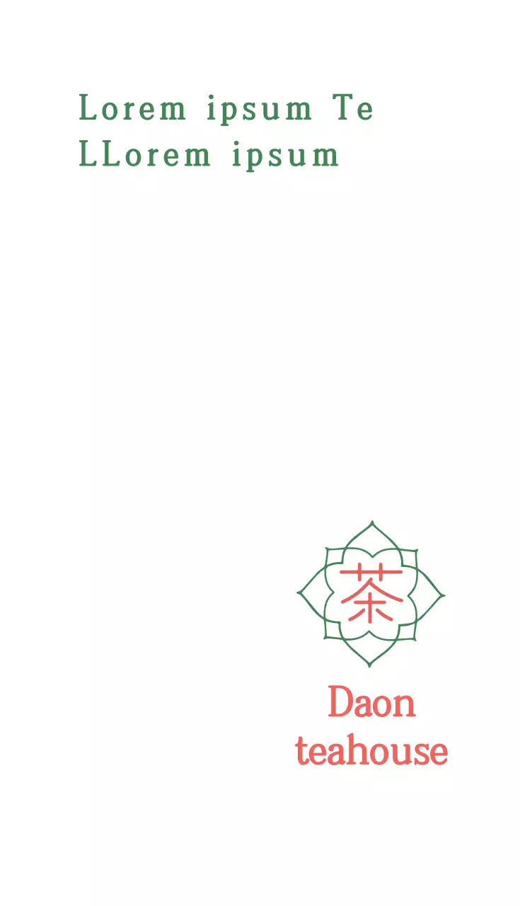 Danh thiếp quán trà tối giản màu trắng