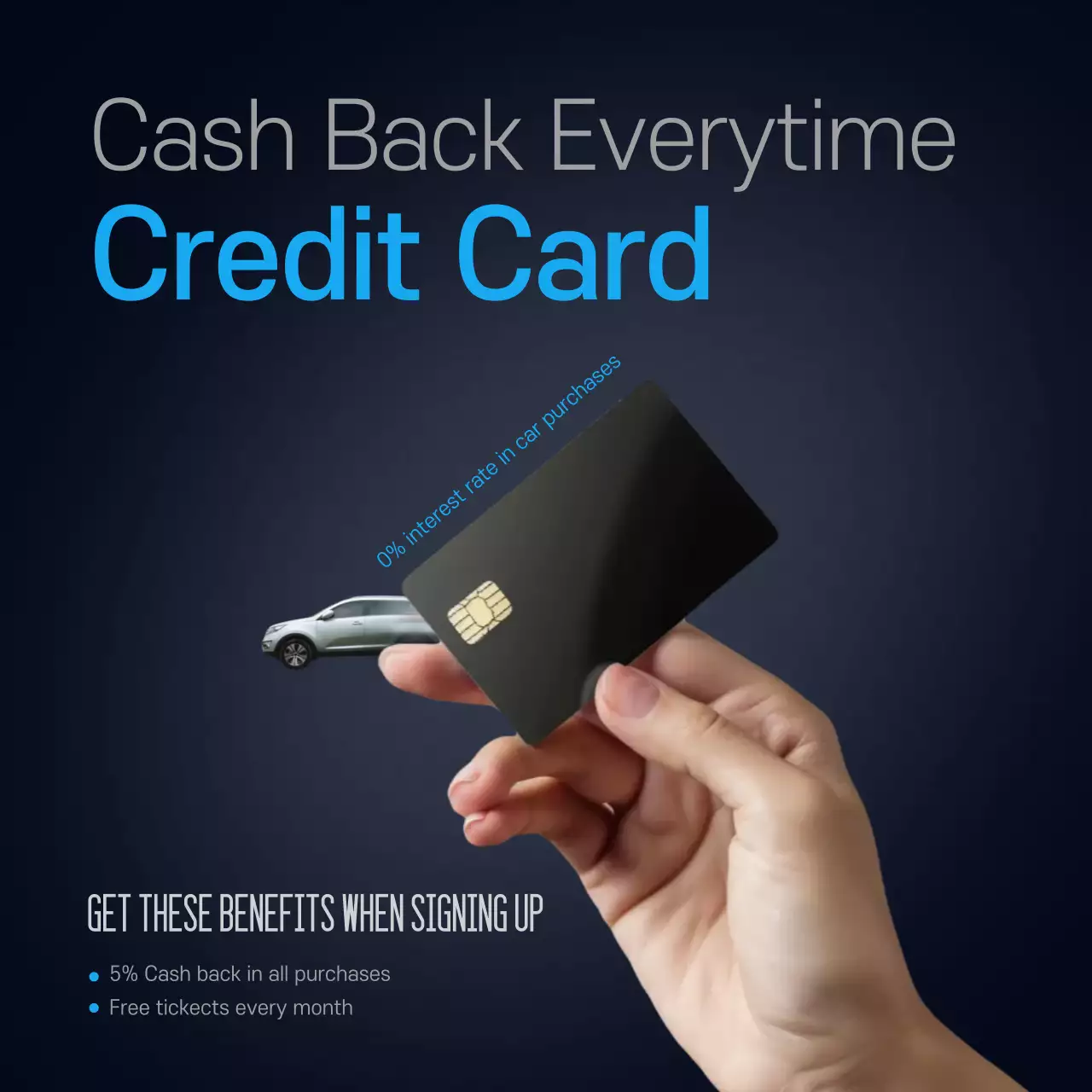 Black Modern Credit Promotion Instagram Post