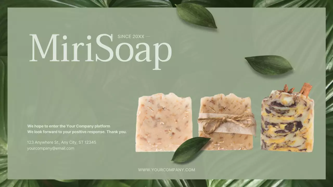 Green Minimal Soap Promotion Presentation
