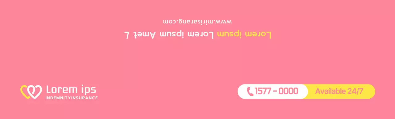 Coral pink and simple for promoting Mirisarang Insurance