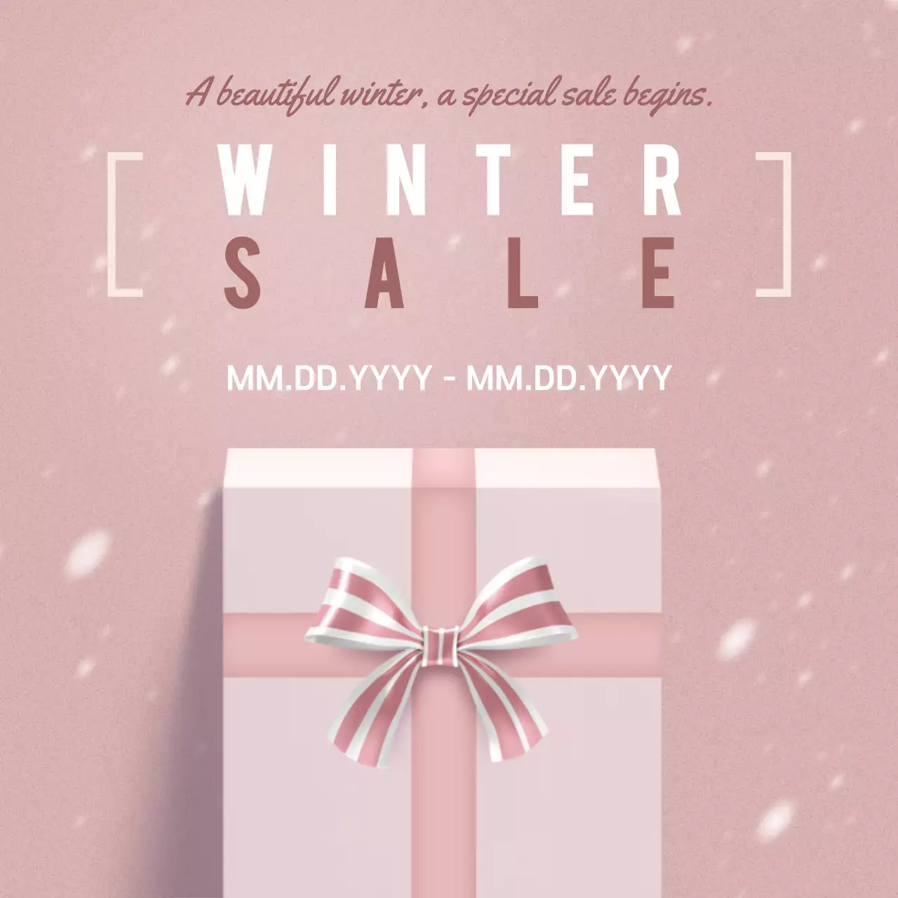 Beige Simple Winter Sale Promotion Instagram Post