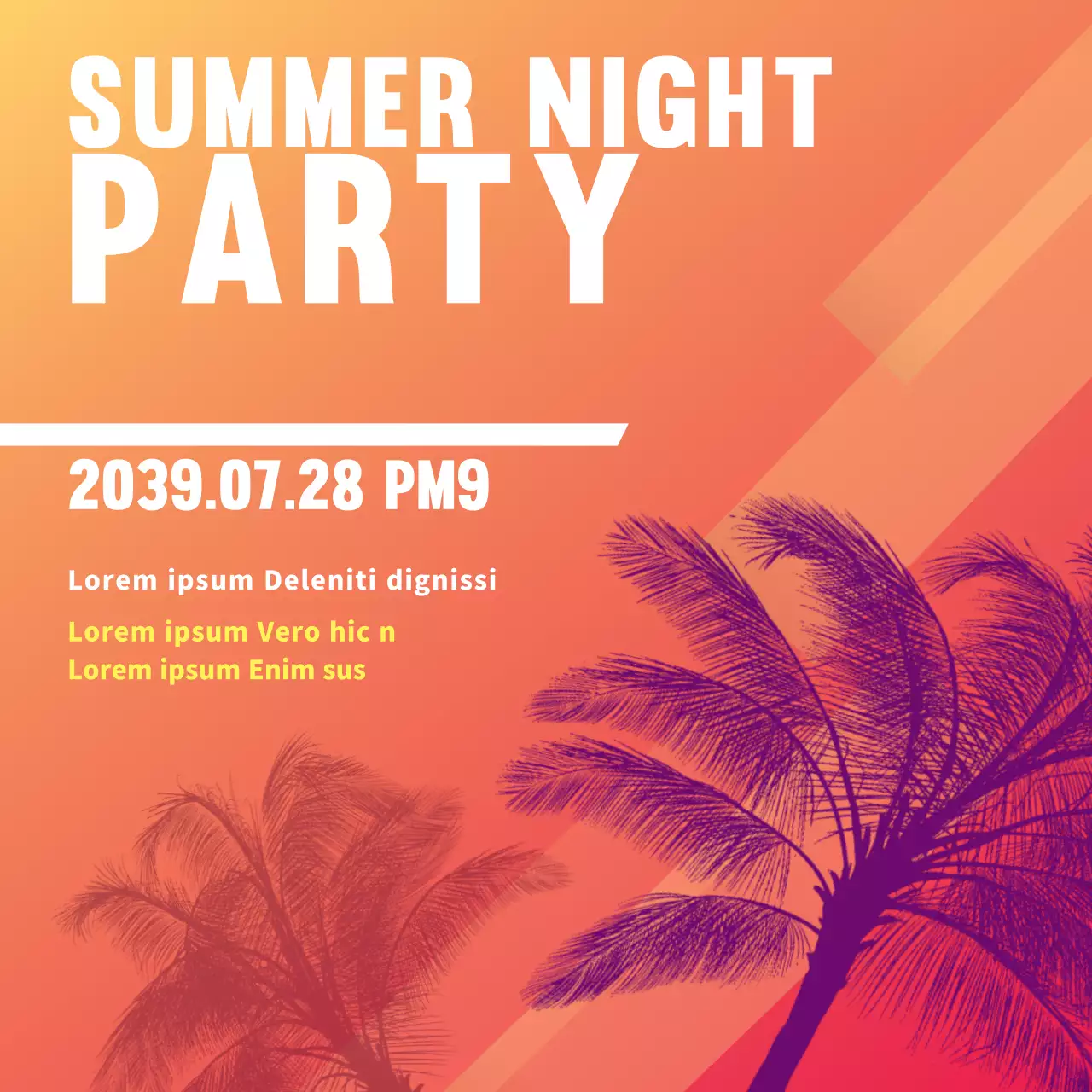 Orange Trendy Party Promotion Banner