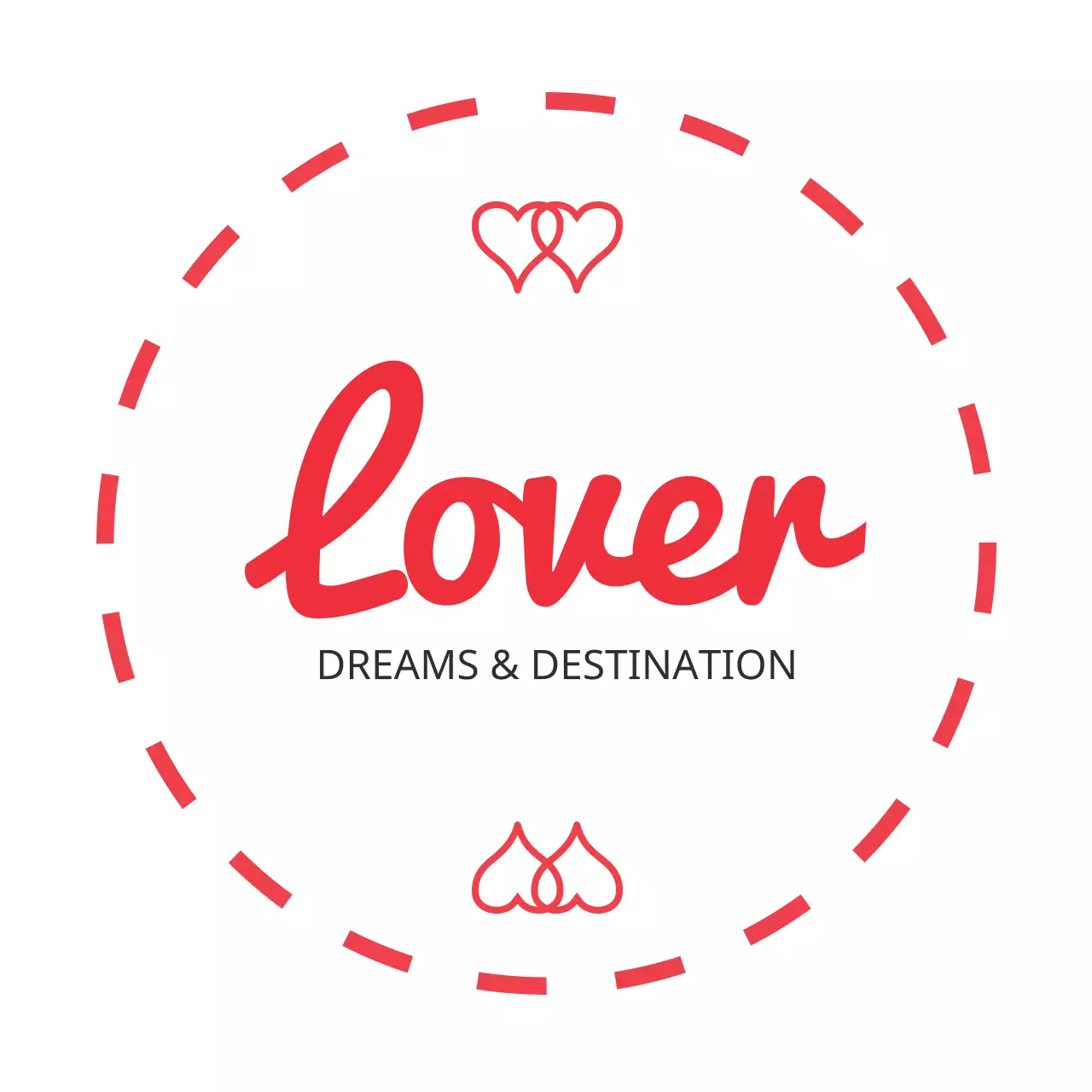 Red Simple Love Invitation Logo