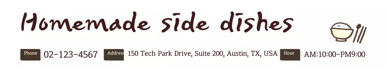 Banner de propaganda de comida simples marrom