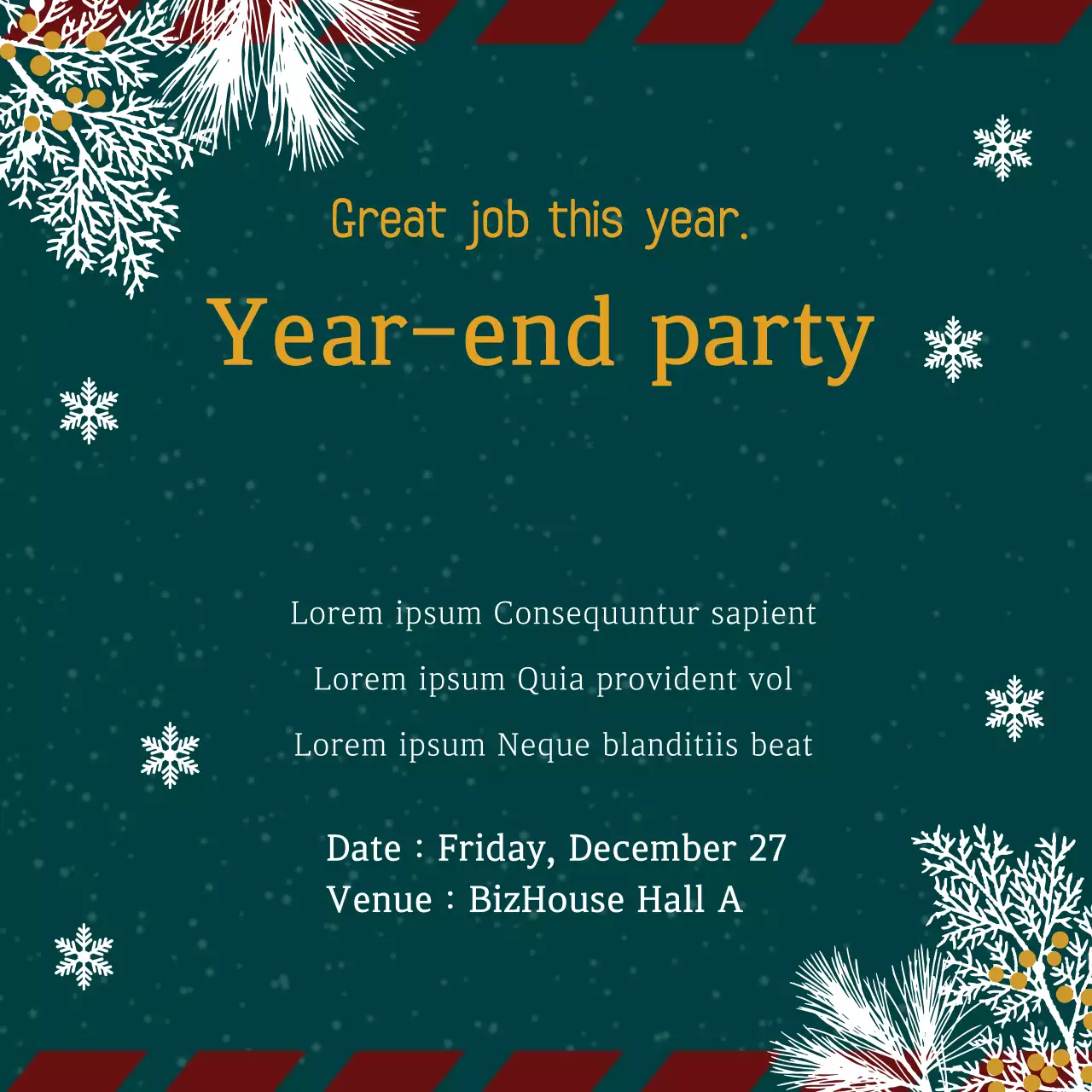 Green Traditional Party Invitation Banner